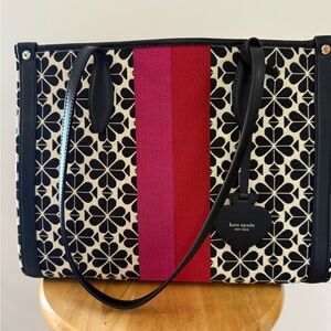 Kate Spade Black and Red Geometric Tote